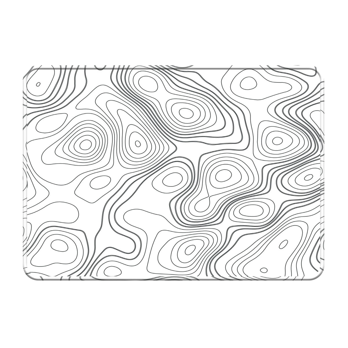 White Topography - S Size Mousepad