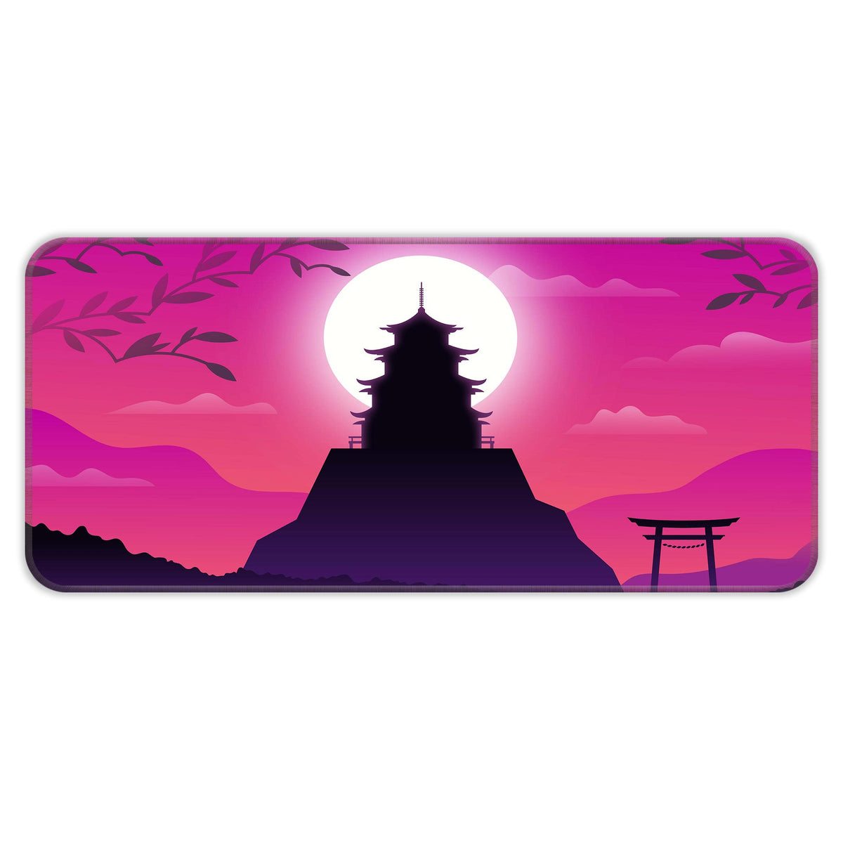 Pink Japanese Temple - XXL Mousepad