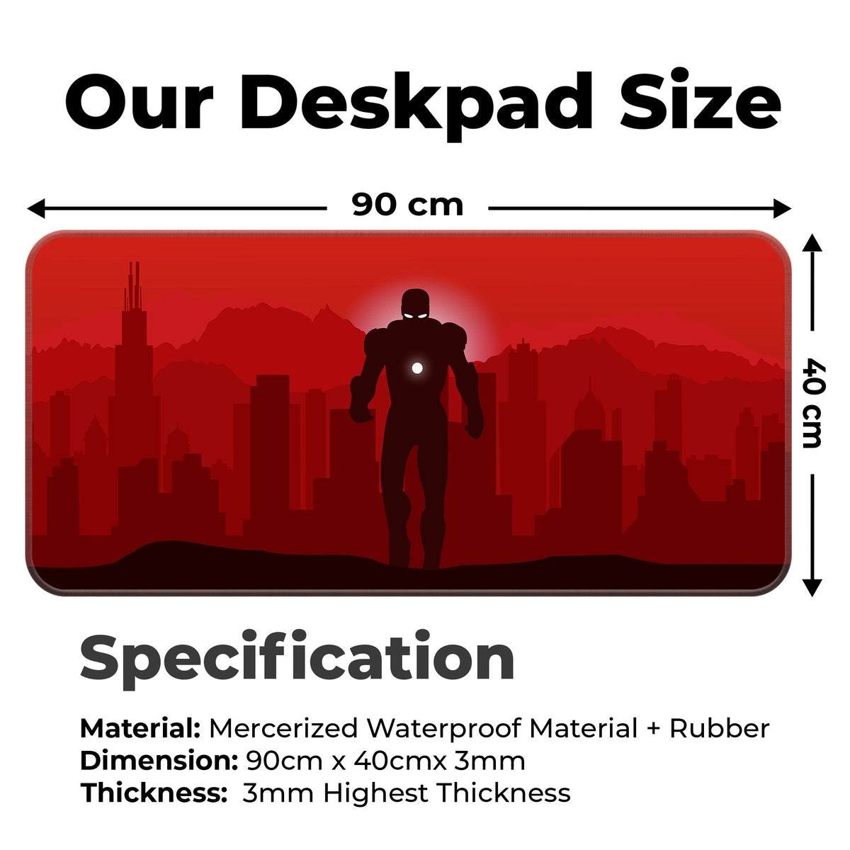 Ironman Red - XXL Mousepad