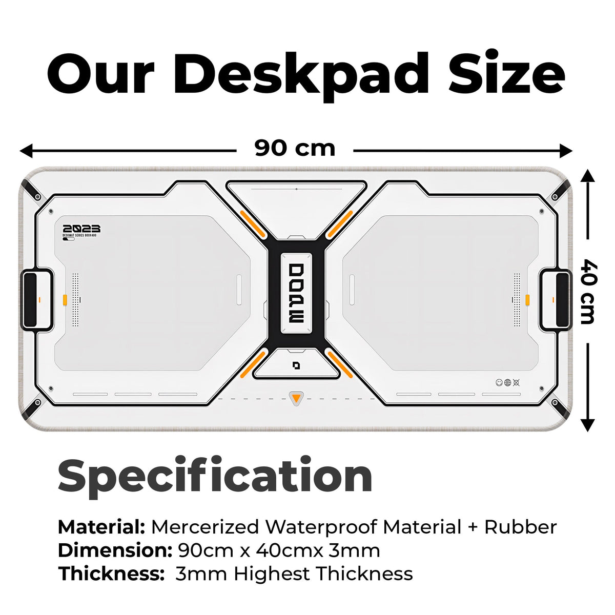 Dope Pattern - White - XXL Mousepad