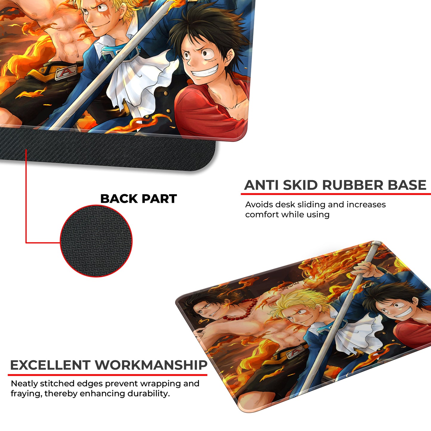 Luffy, Ace and Sabo - S Size Mousepad