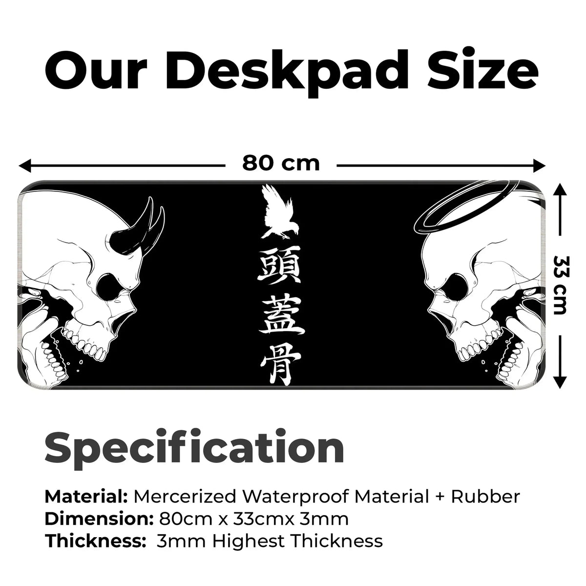 Devil or Angel - Black - E-XL Mousepad