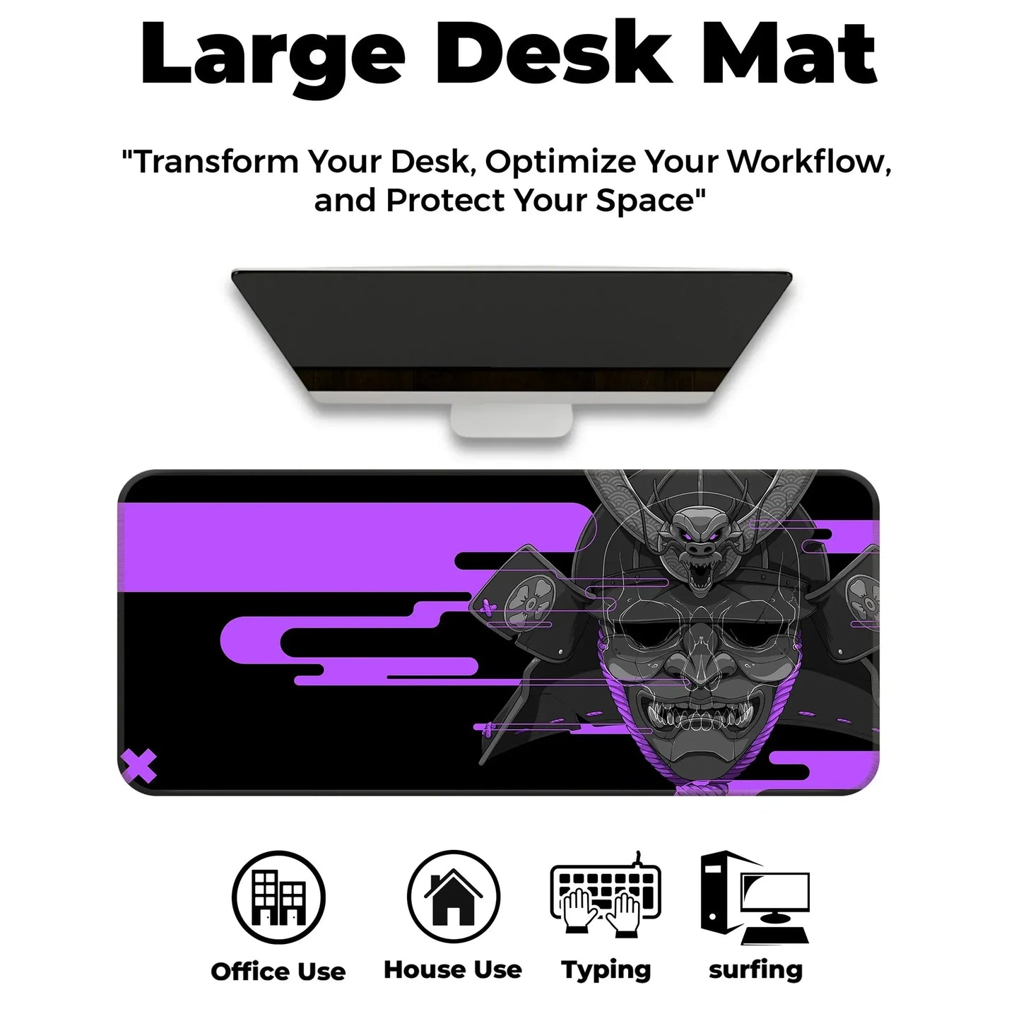 Cyber Oni - Purple - XL Mousepad