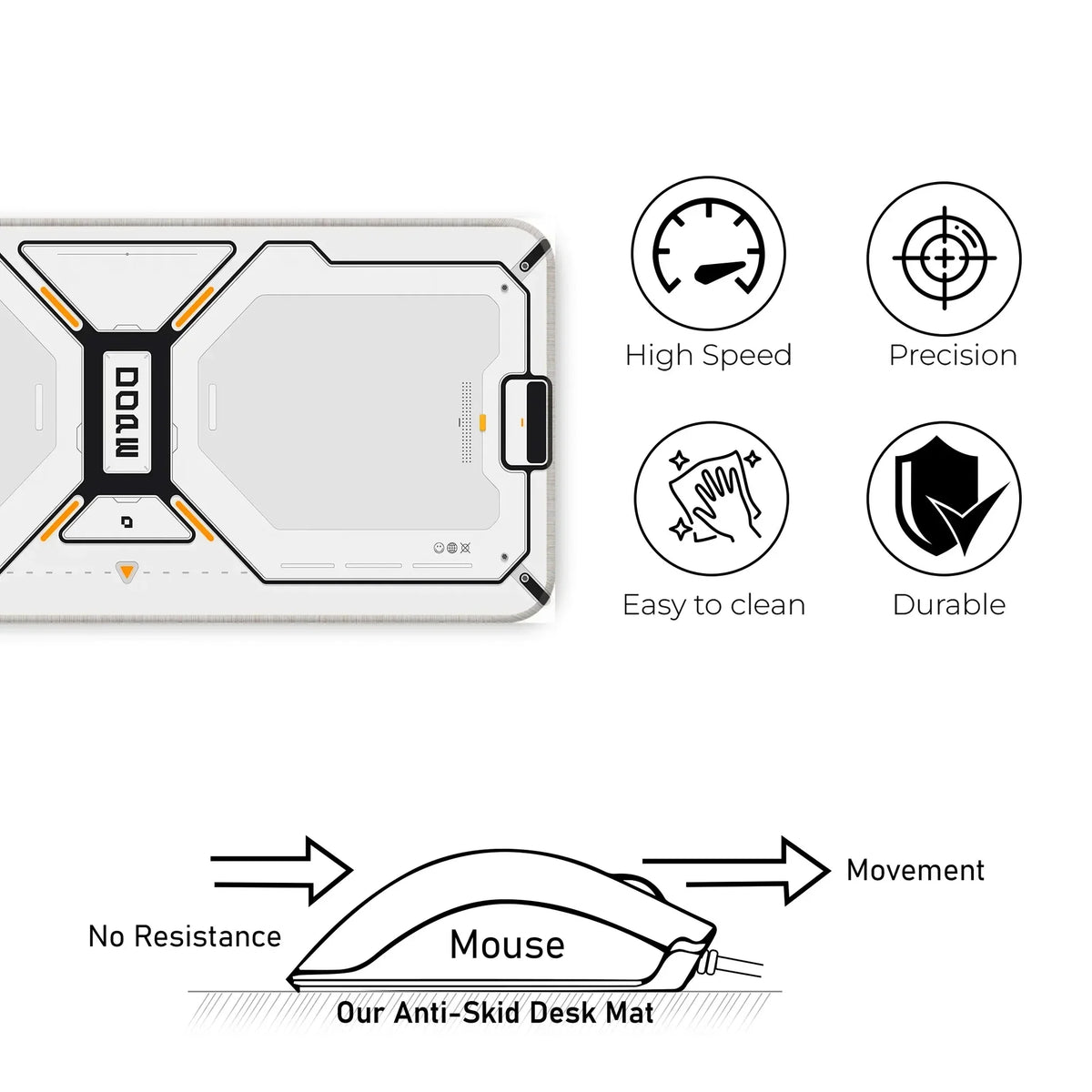 Dope Pattern - White - XXL Mousepad