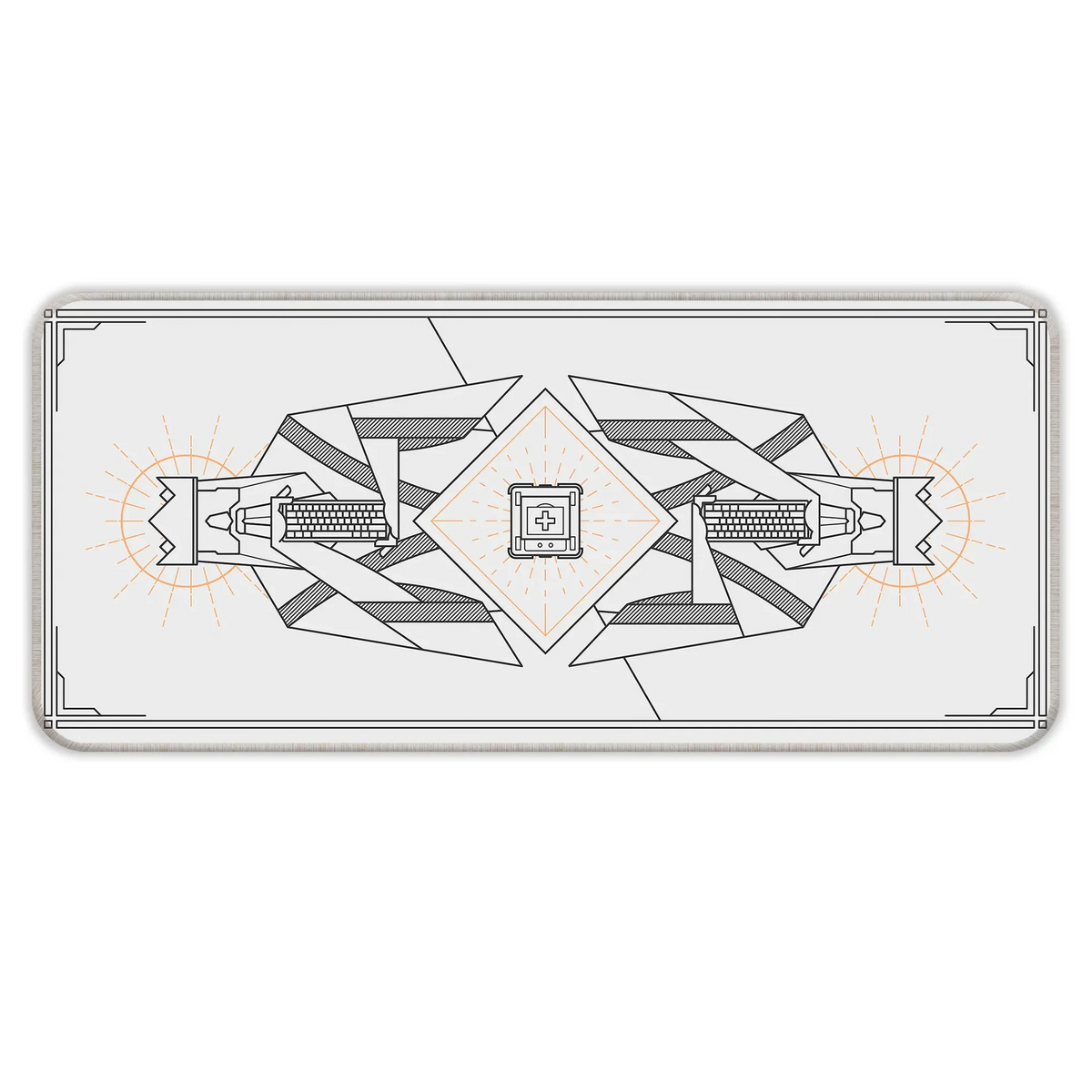 Minimal Keycap - Off White - E-XL Mousepad