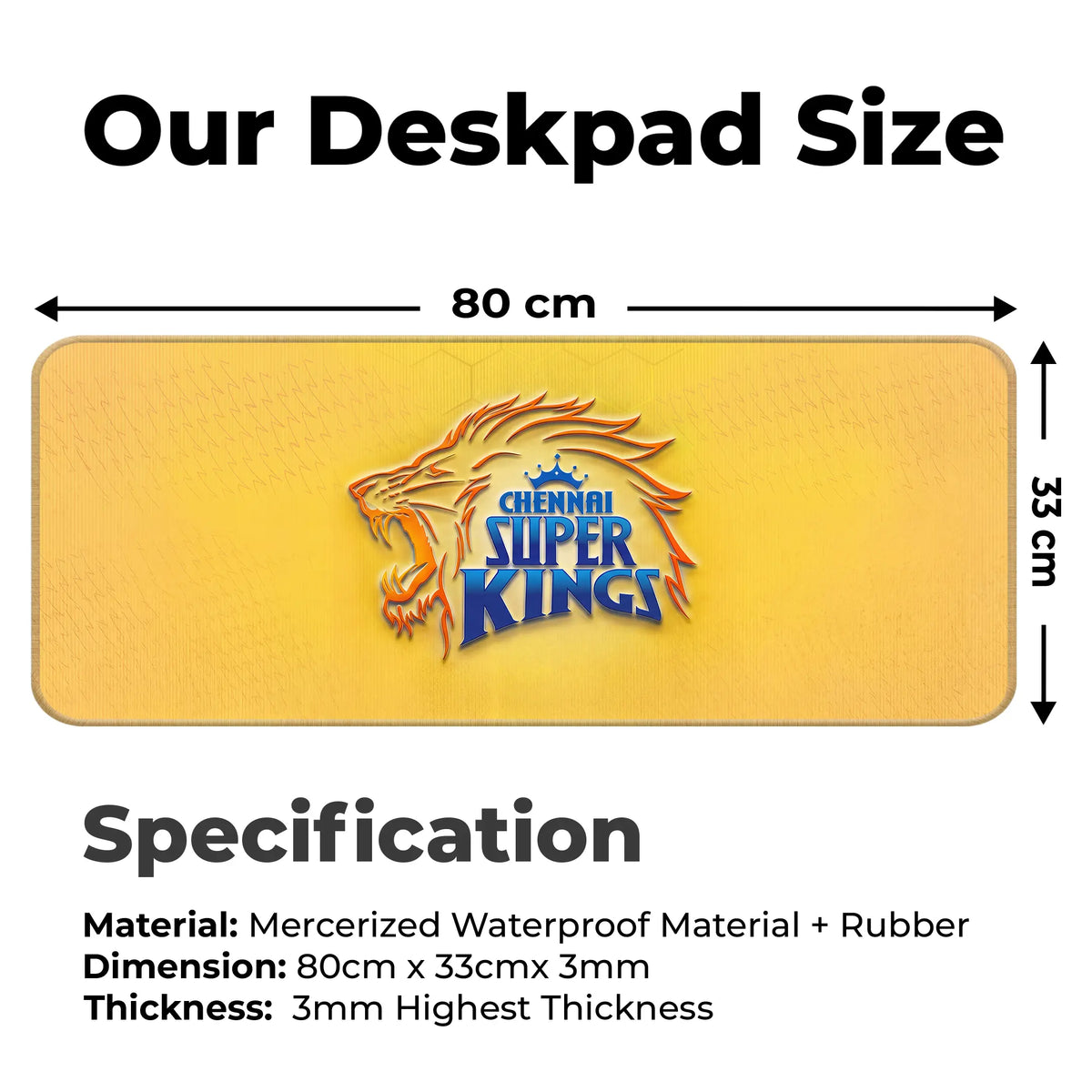 Chennai Super Kings – E-XL Size Mousepad (Special Cricket Edition)