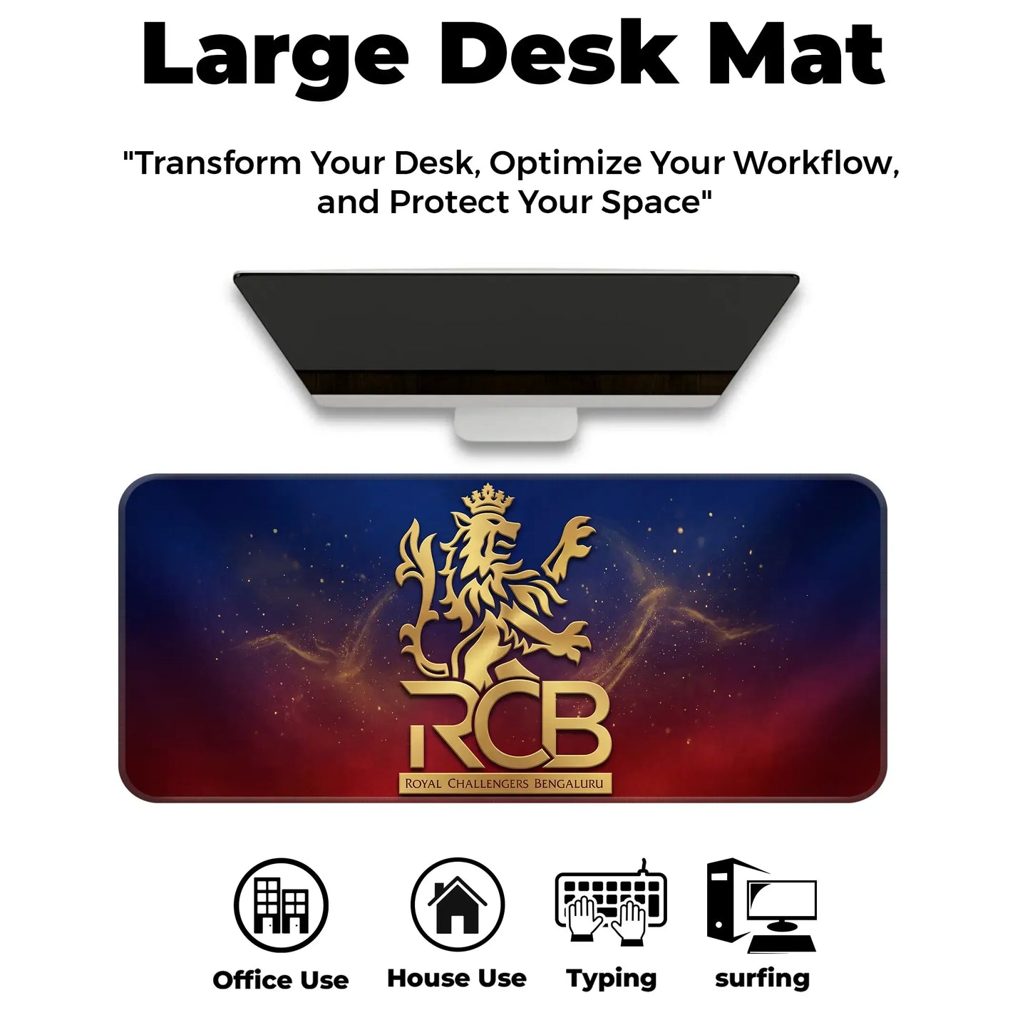 Royal Challengers Banglore – E-XL Size Mousepad (Special Cricket Edition)