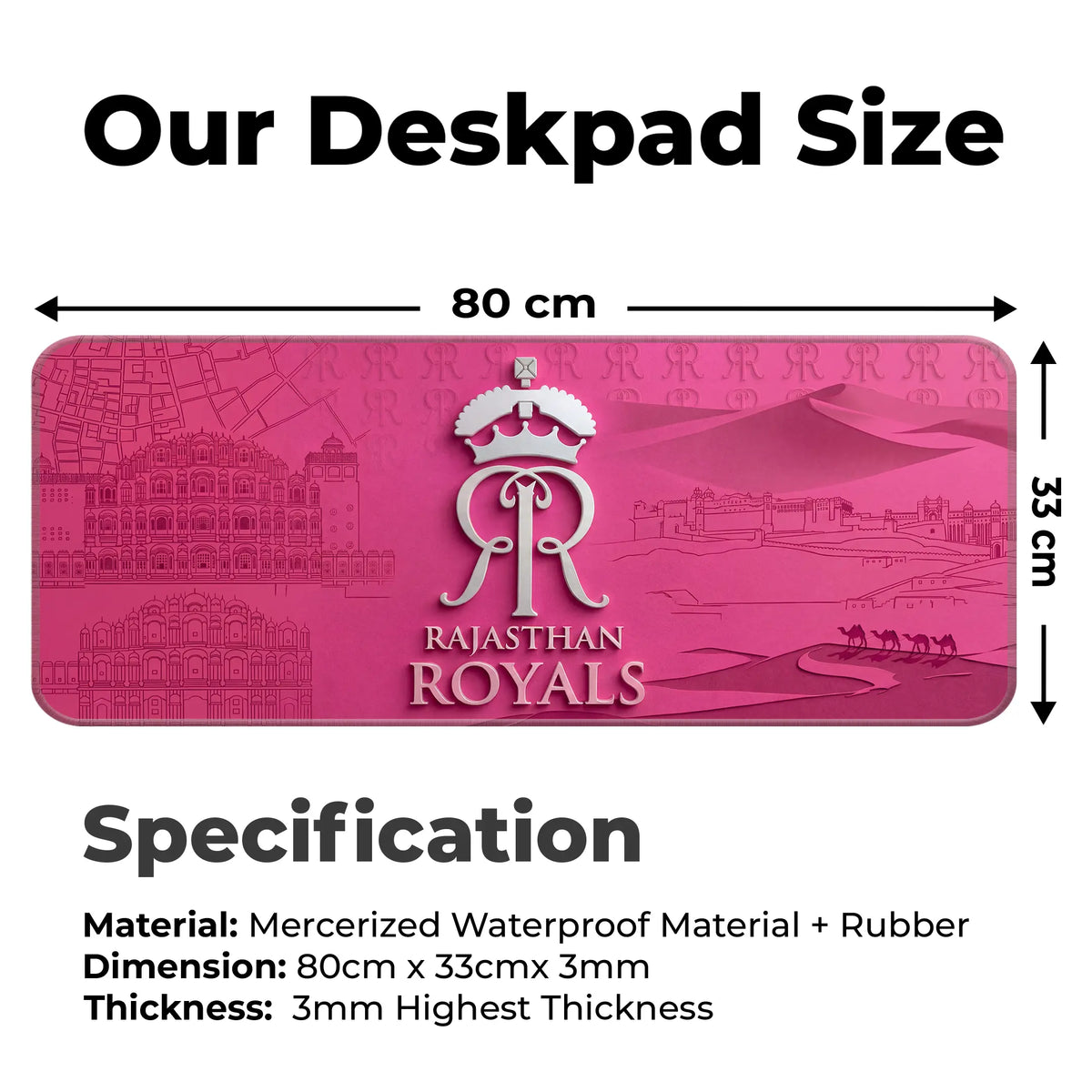 Rajasthan Royals – E-XL Size Mousepad (Special Cricket Edition)