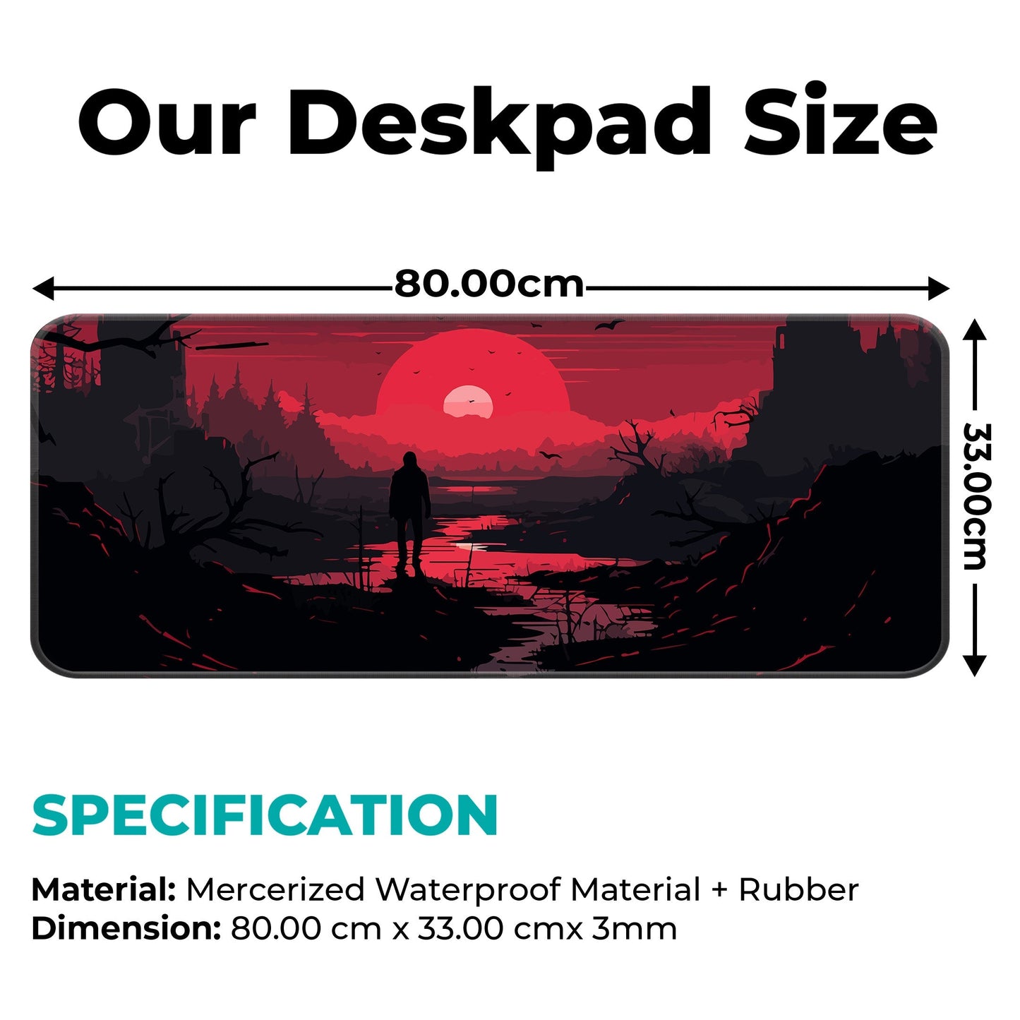 Red Landscape - E-XL Mousepad