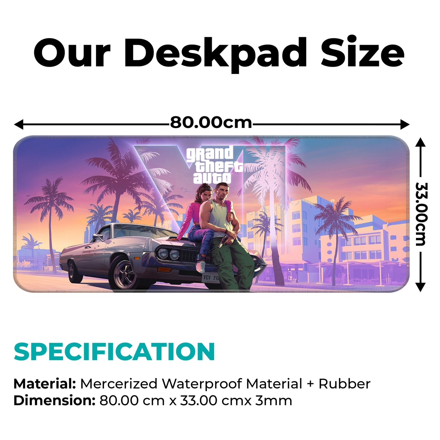 GTA VI - III - E-XL Mousepad