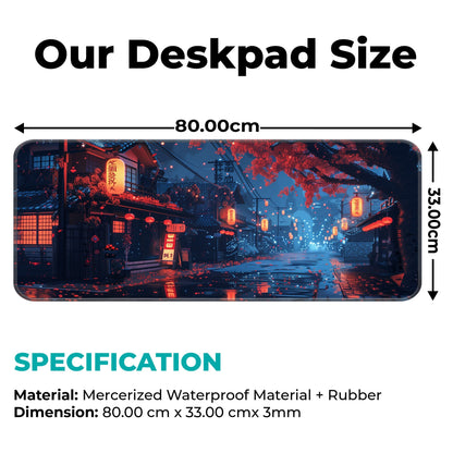 Japanese Night City - E-XL Mousepad