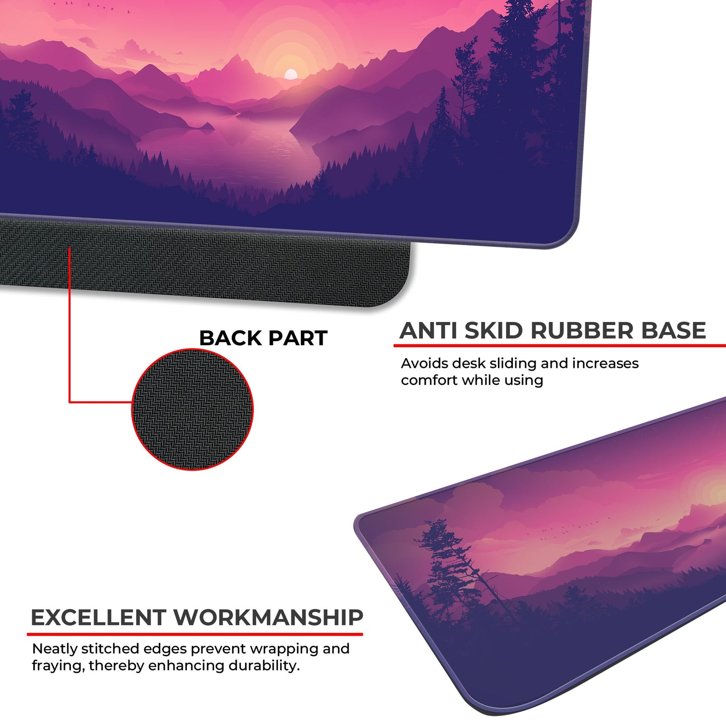 Pink Sunset - XL Mousepad