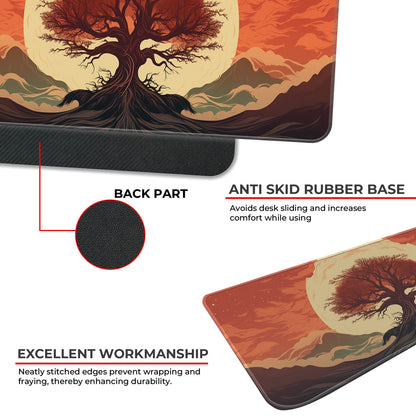 Red Tree Abstract - XL Mousepad
