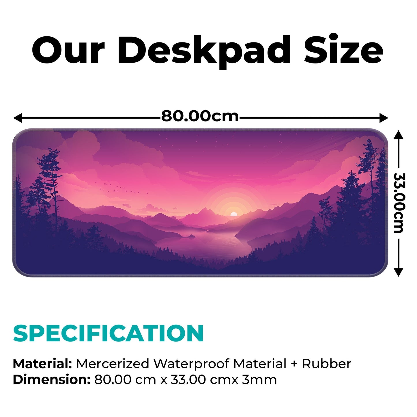 Pink Sunset - E-XL Mousepad
