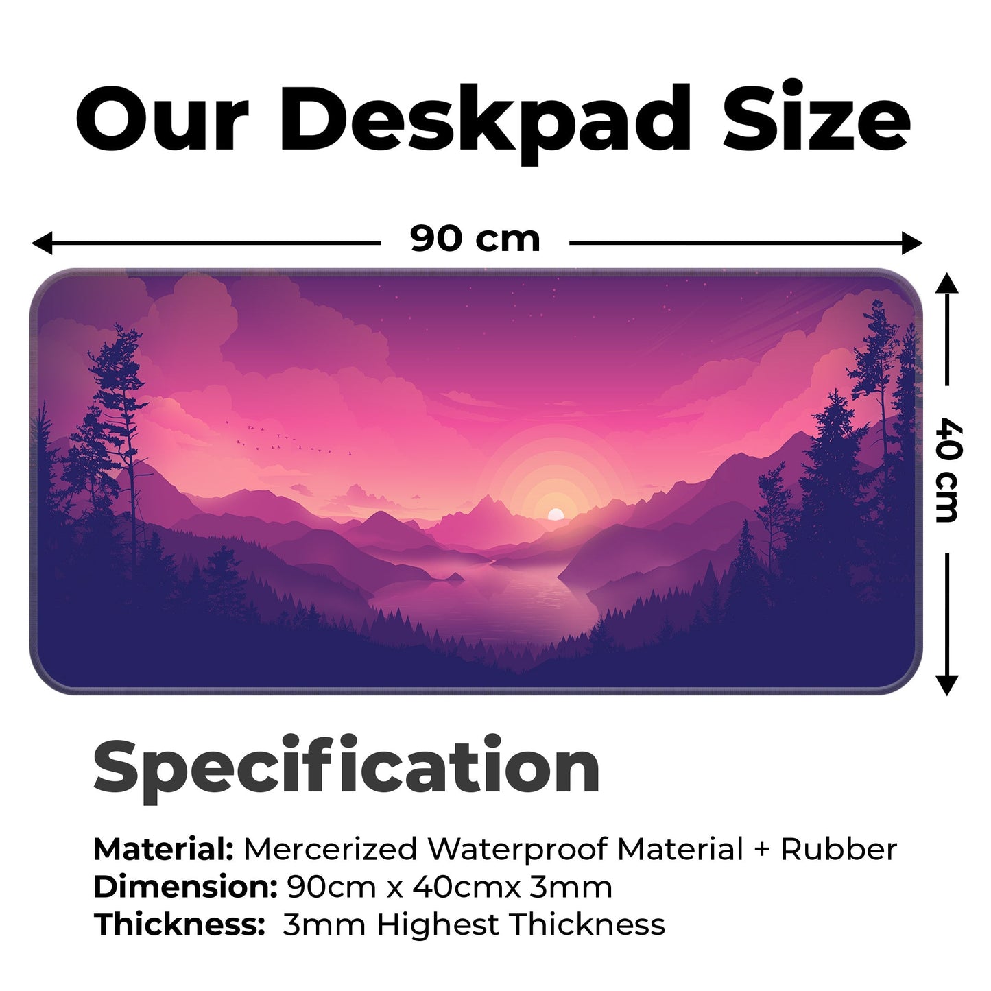 Pink Sunset - XXL Mousepad