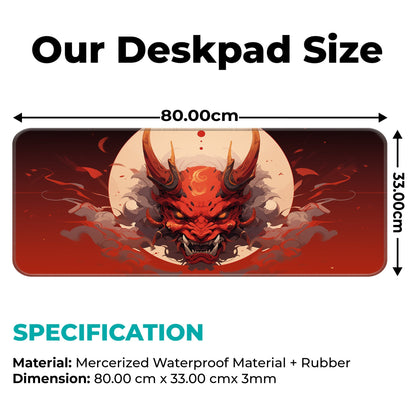 Oni Mask - Red - E-XL Mousepad