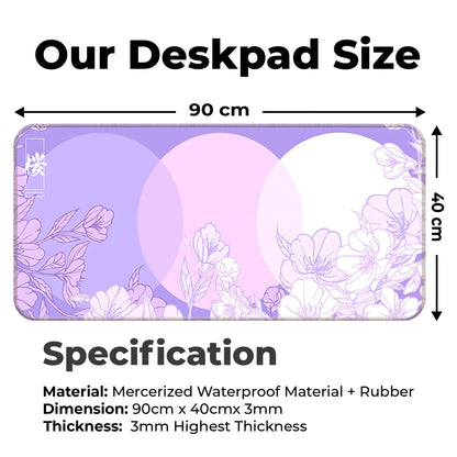 Sakura Circles - Lavender - XXL Mousepad