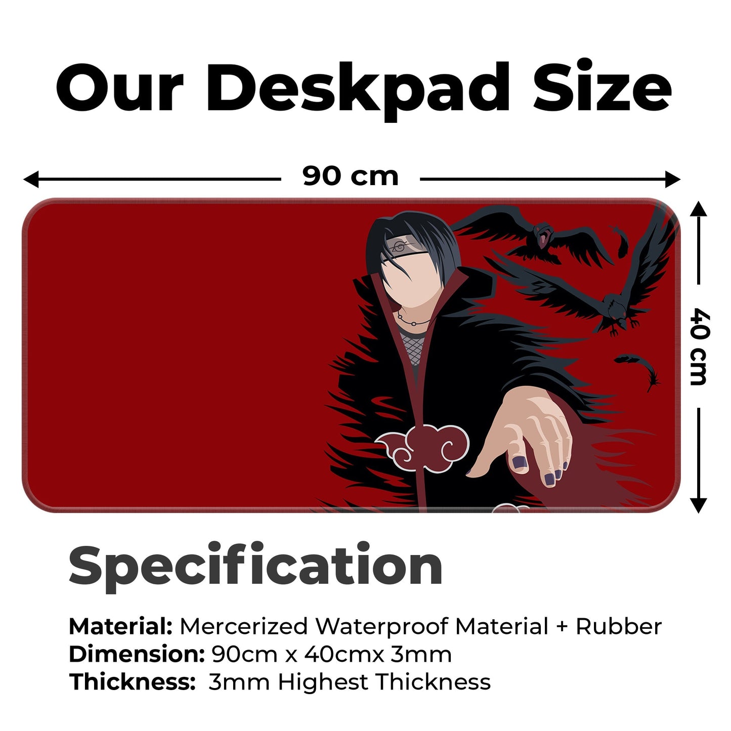 Itachi - Minimal - II - XXL Mousepad