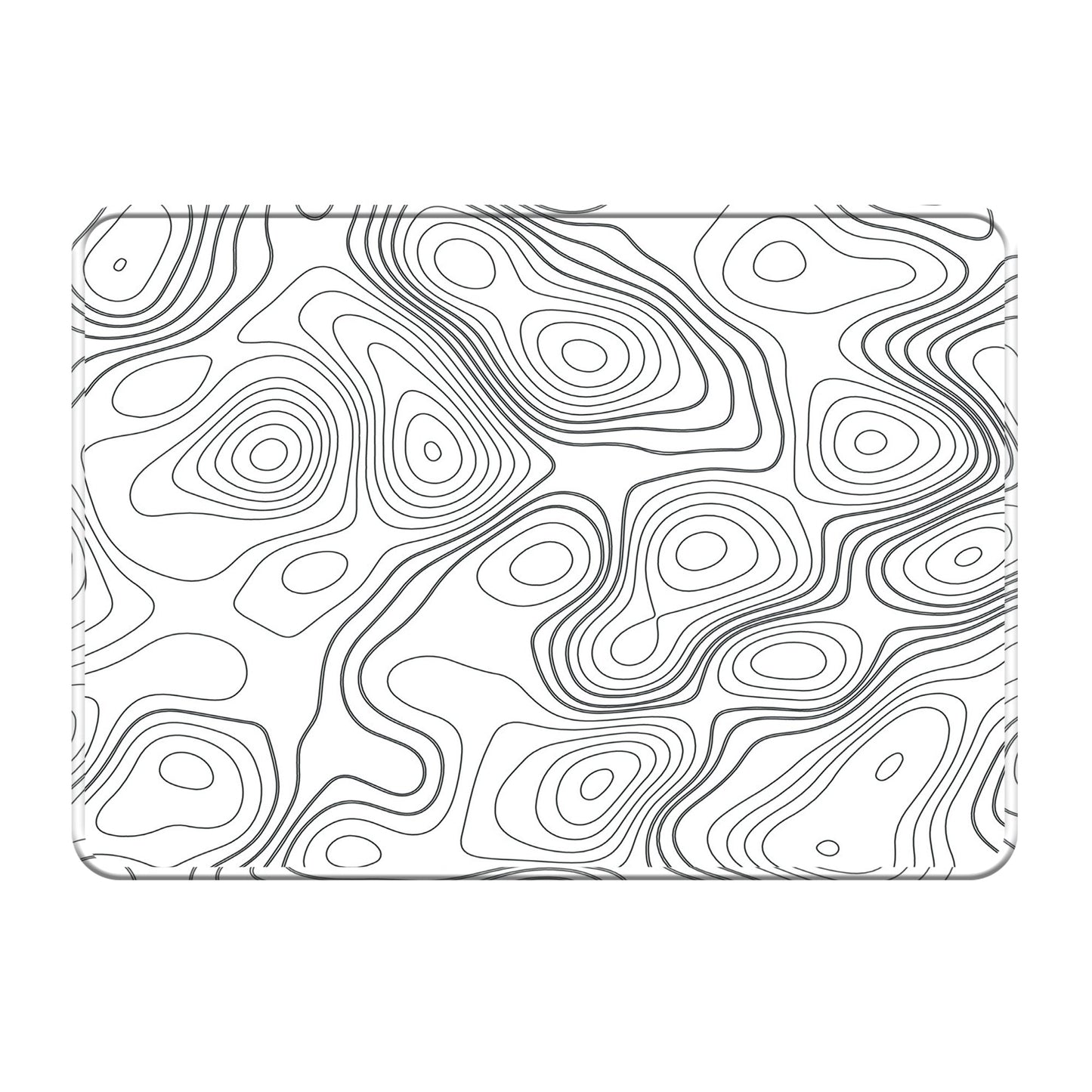 White Topography - S Size Mousepad