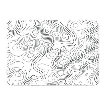 White Topography - S Size Mousepad