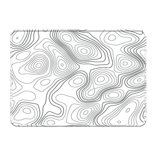 White Topography - S Size Mousepad