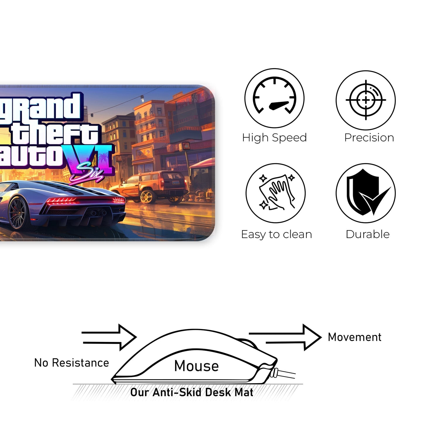 GTA VI - I - E-XL Mousepad