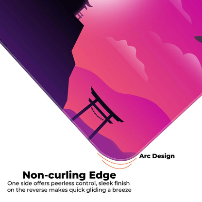 Pink Japanese Temple - XL Mousepad