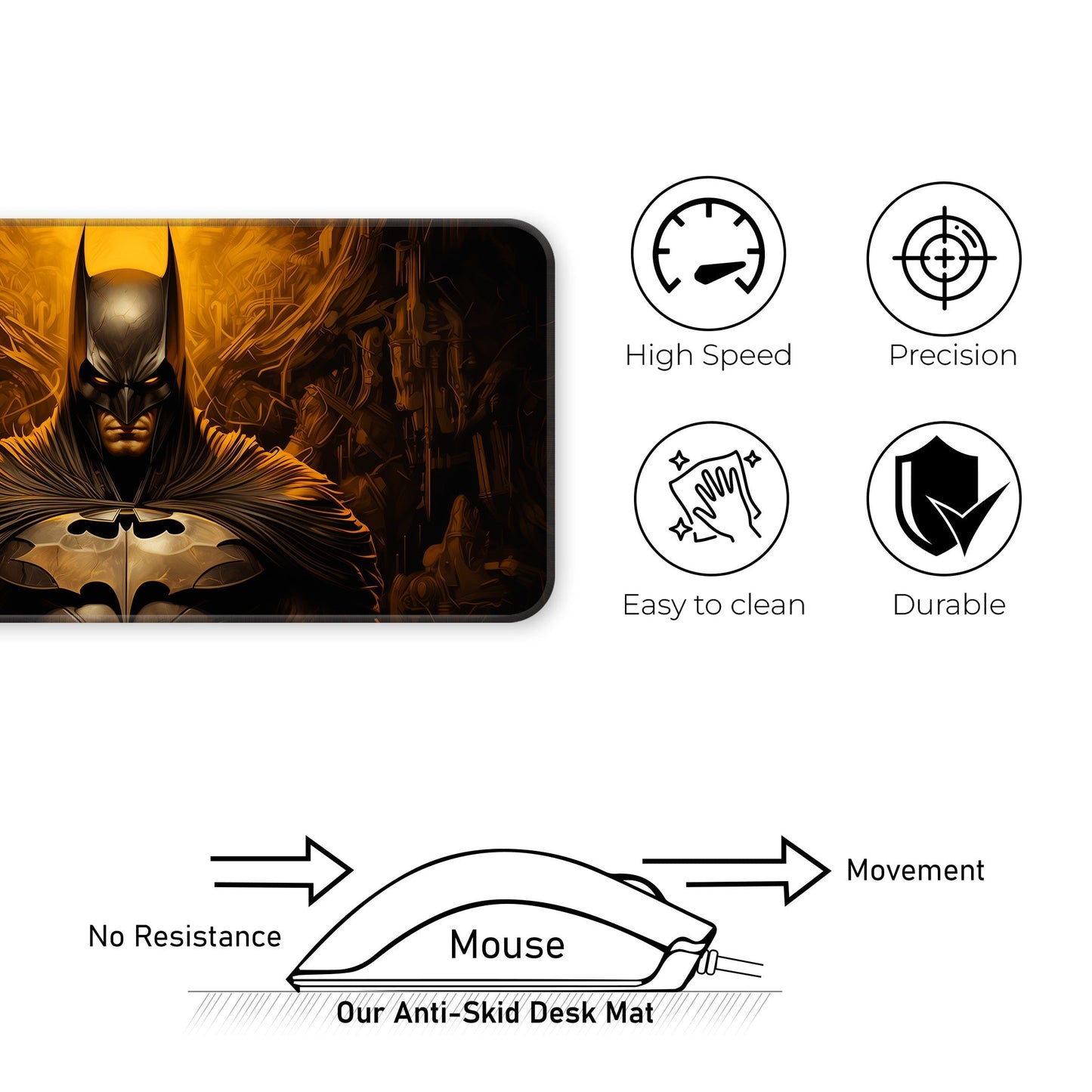 Golden Batman - XXL Mousepad