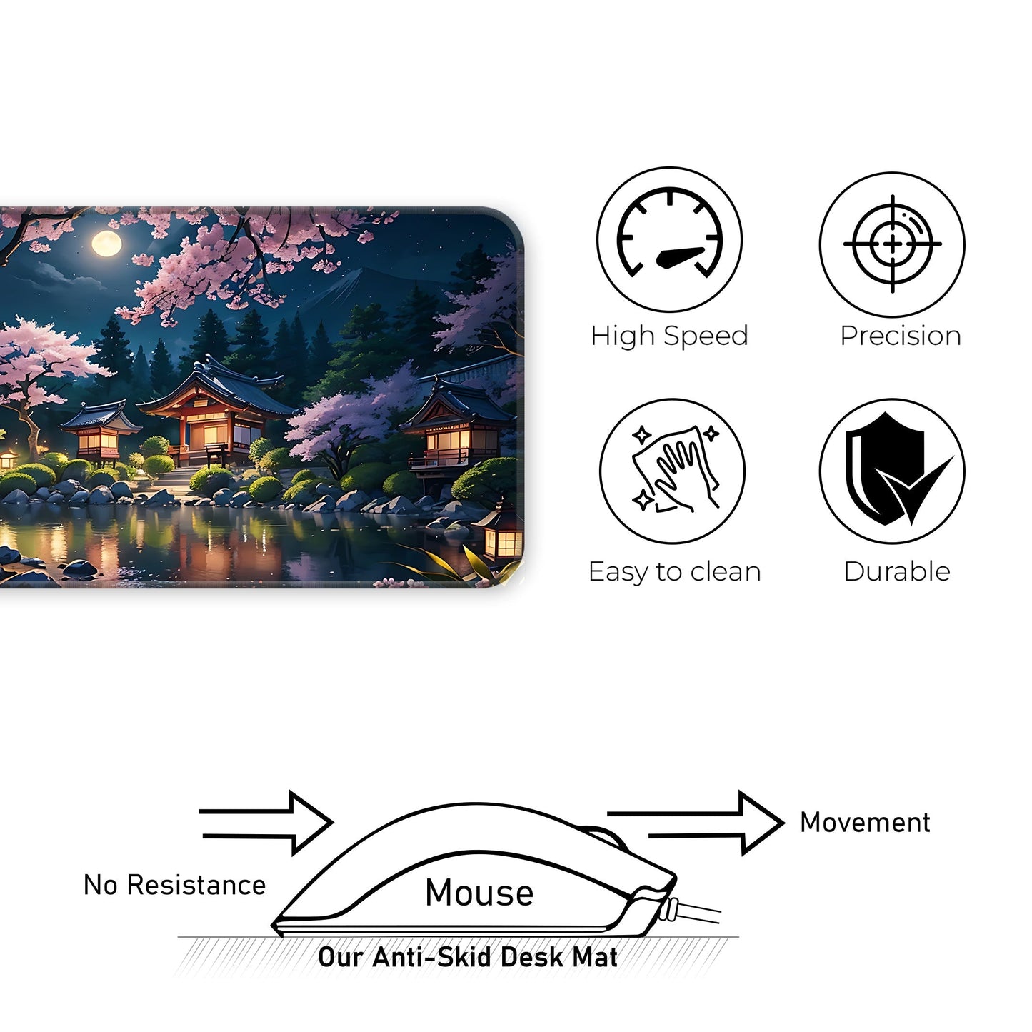 Japanese Festive Night - XXL Mousepad