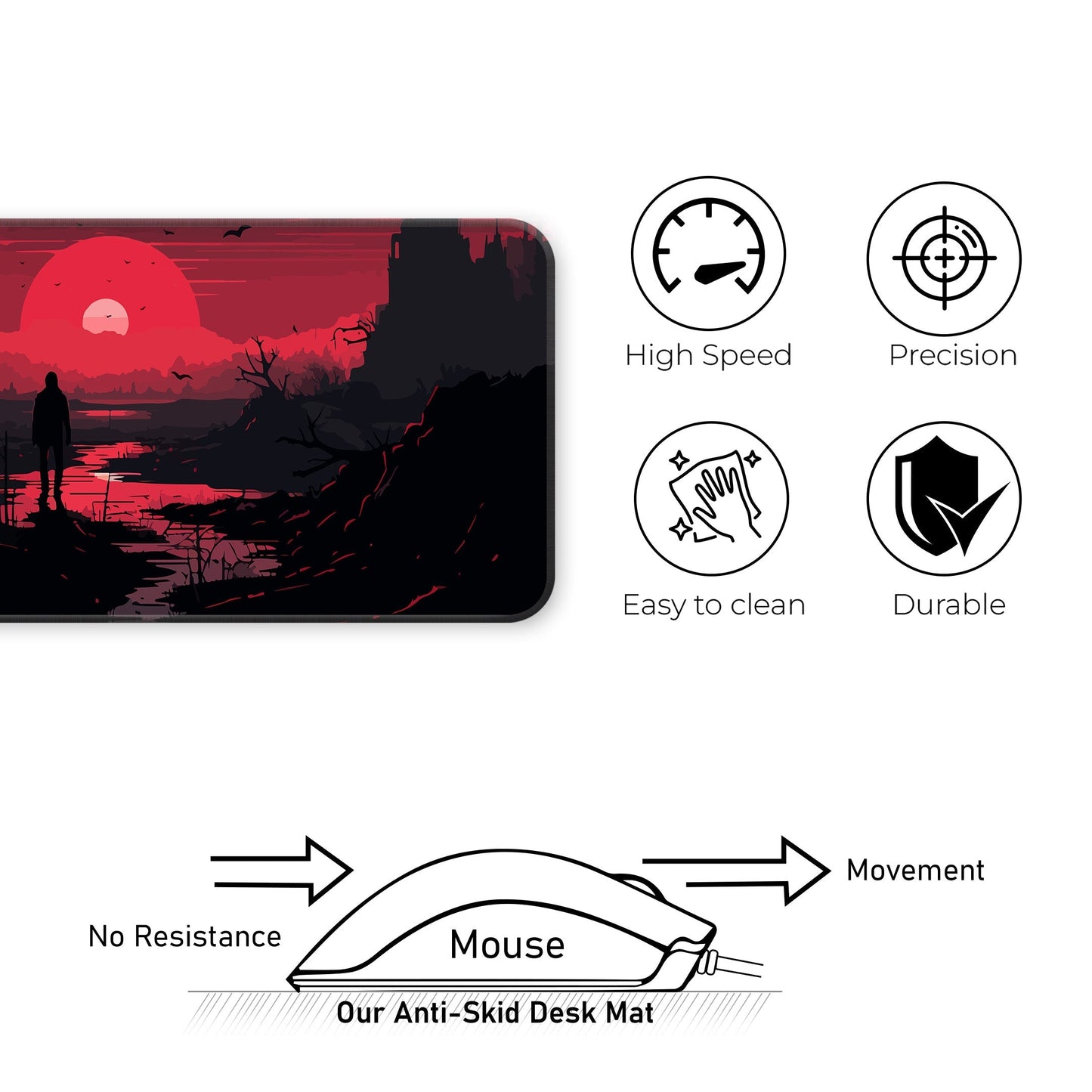 Red Landscape - E-XL Mousepad
