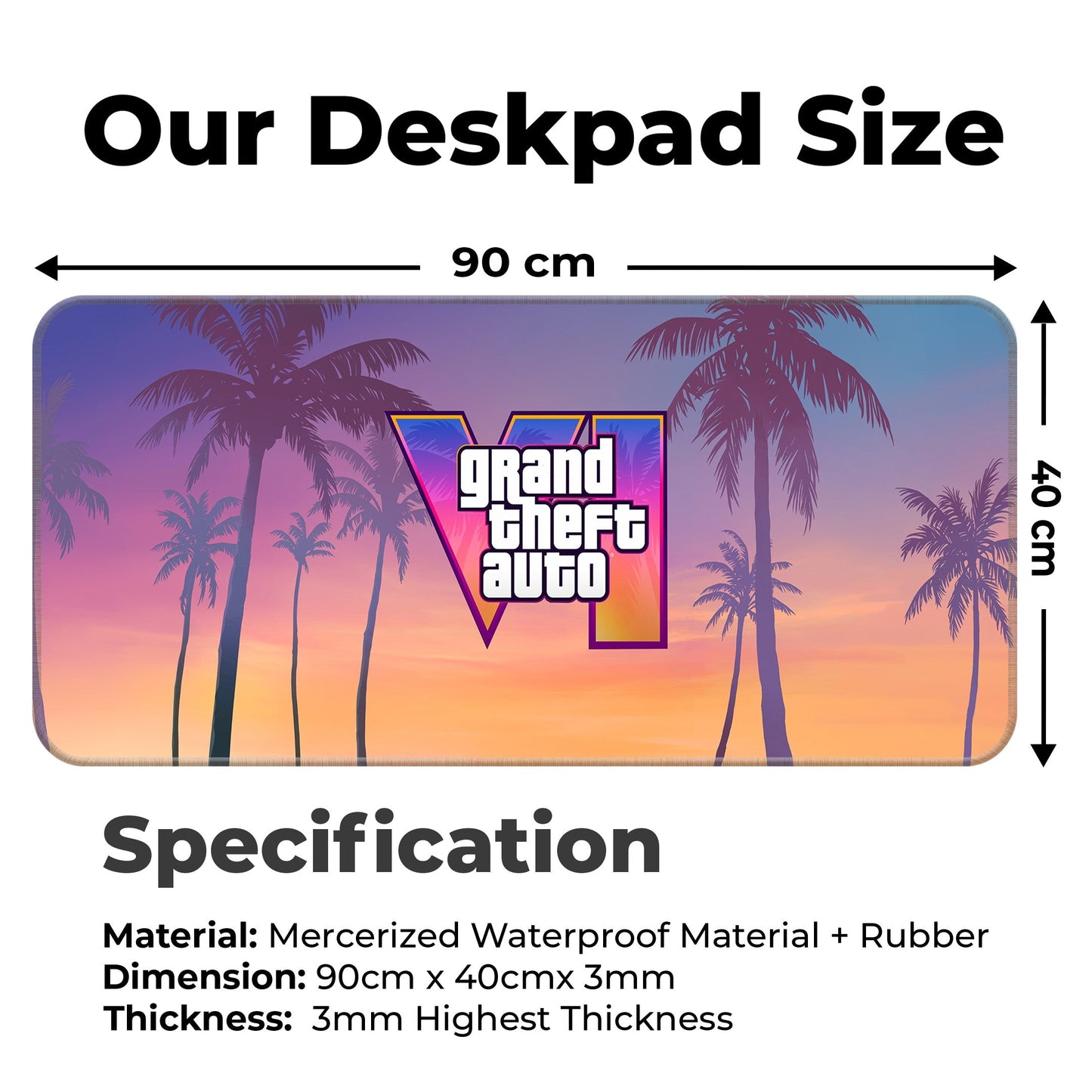 GTA VI - II - XXL Mousepad