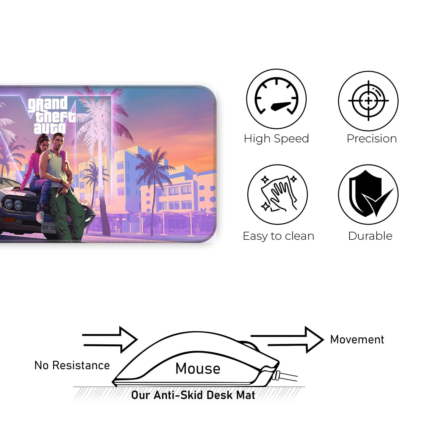 GTA VI - III - XXL Mousepad
