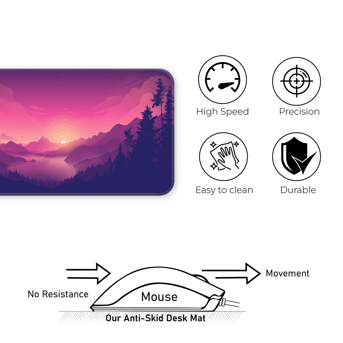 Pink Sunset - XL Mousepad
