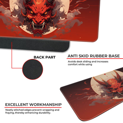 Oni Mask - Red - XXL Mousepad