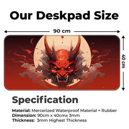 Oni Mask - Red - XXL Mousepad