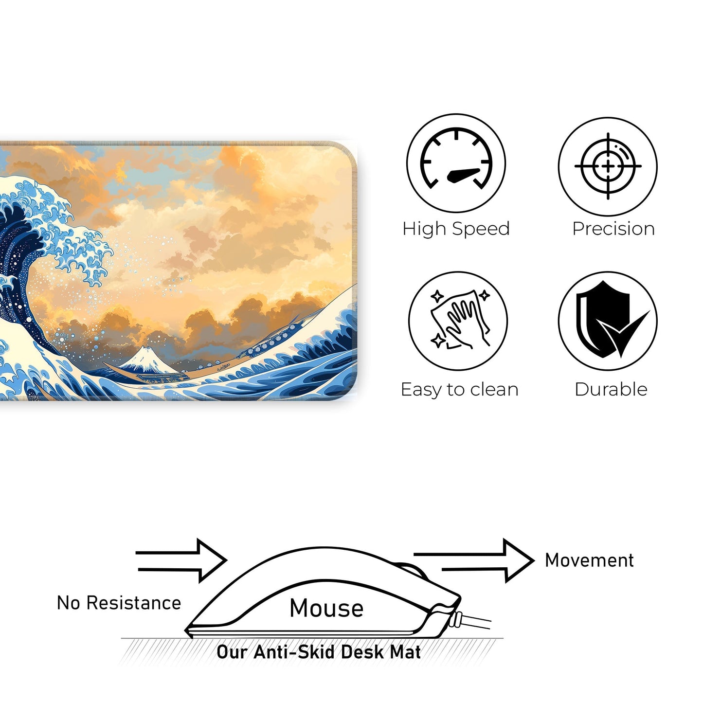 Sea Waves Abstract - E-XL Mousepad