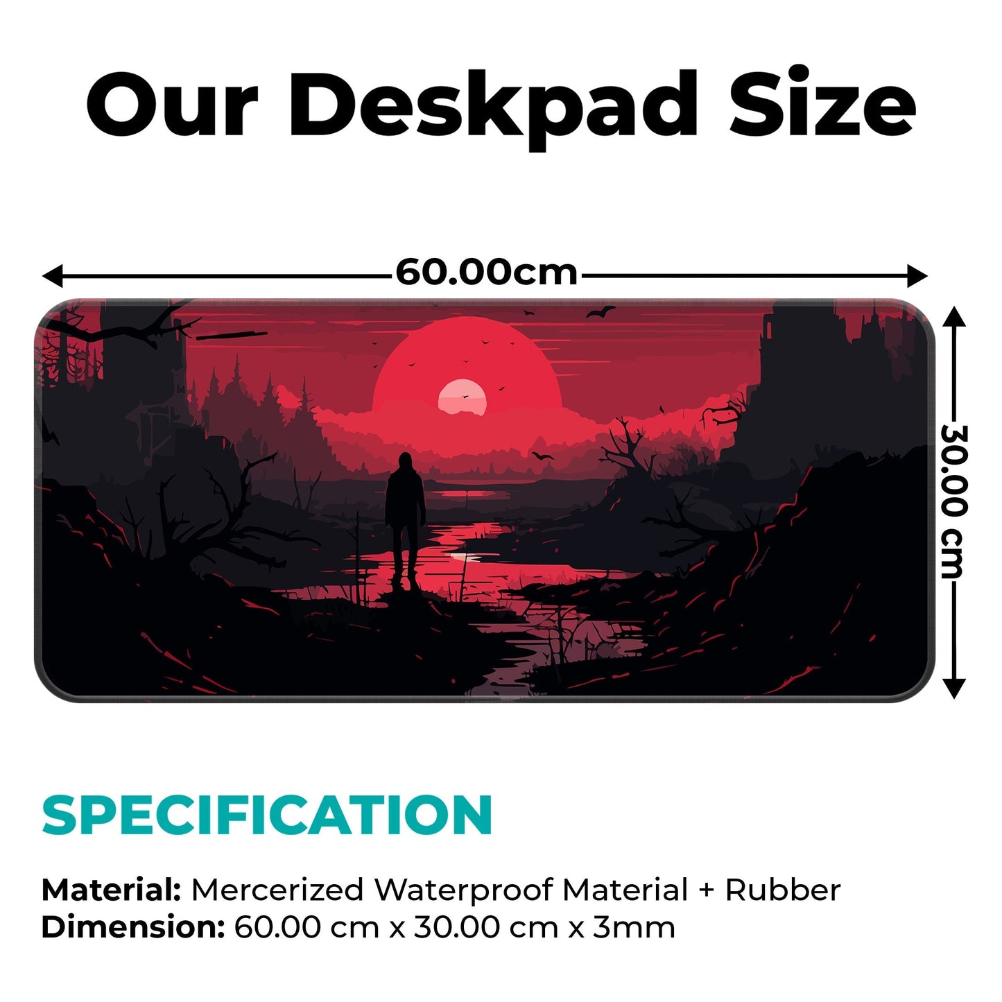 Red Landscape - XL Mousepad