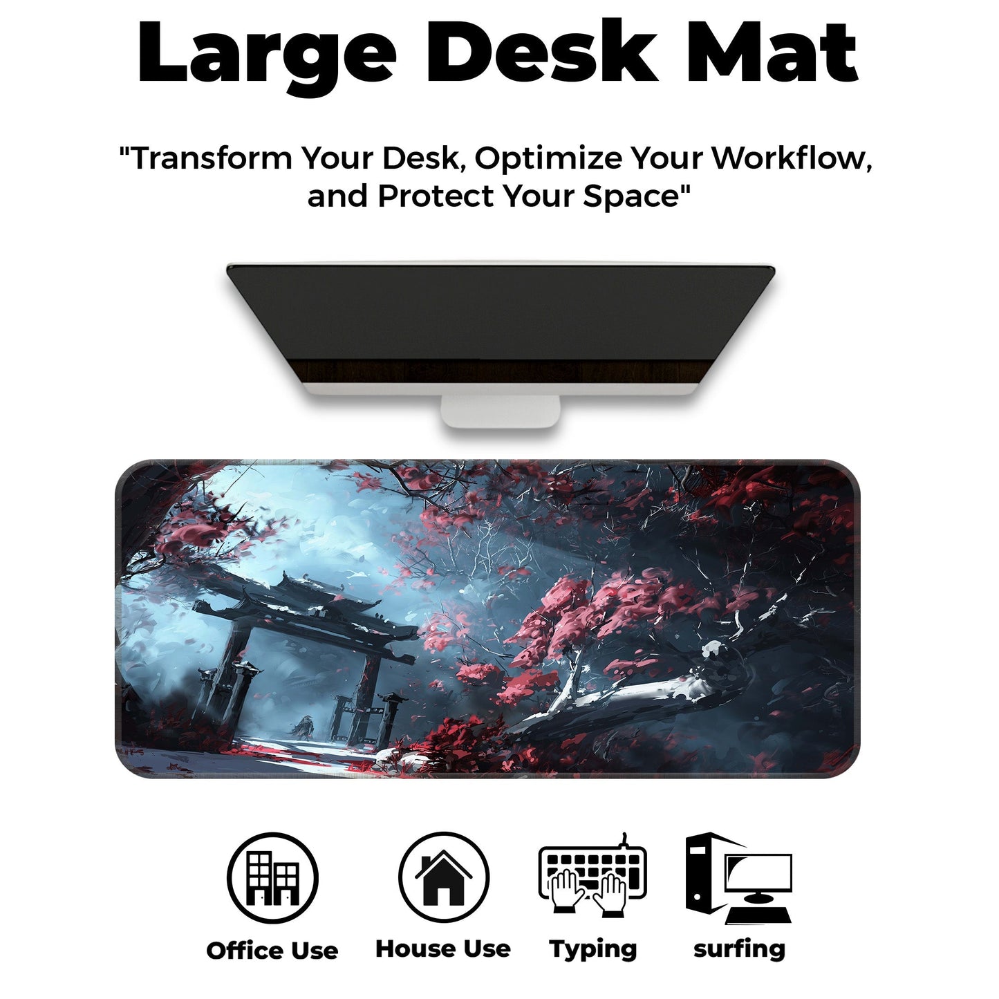 Dark Sakura Art - E-XL Mousepad