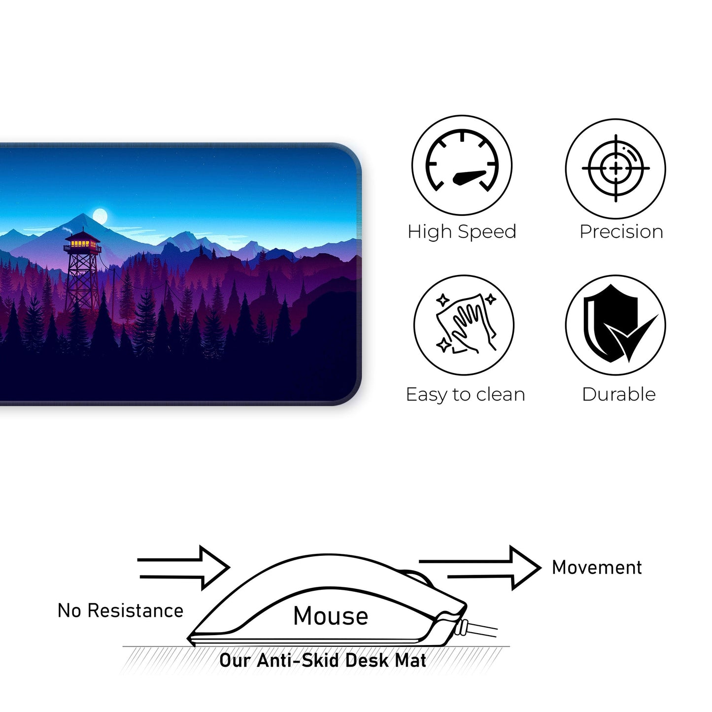 Mountains Abstract - XL Mousepad