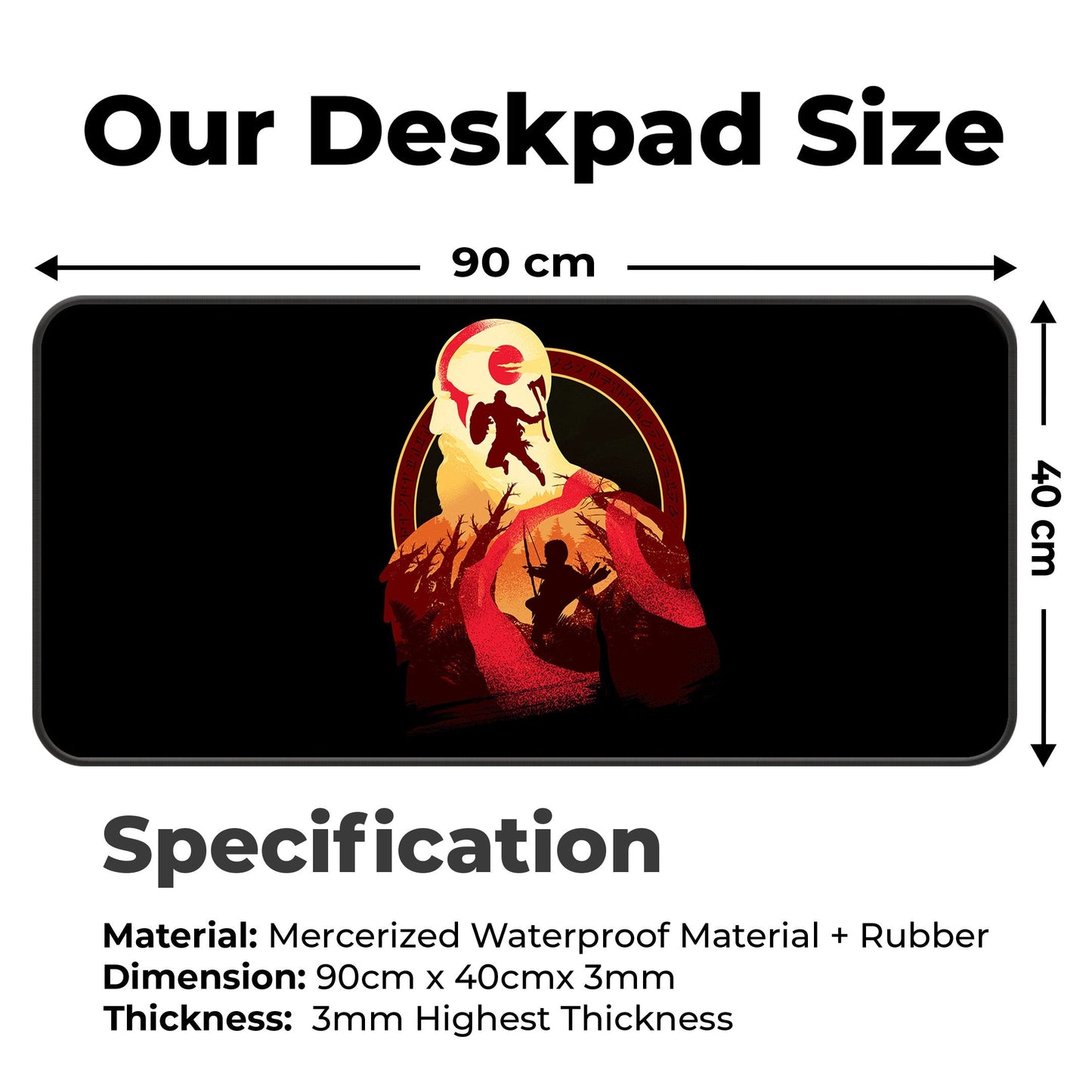 Kratos Artwork - XXL Mousepad