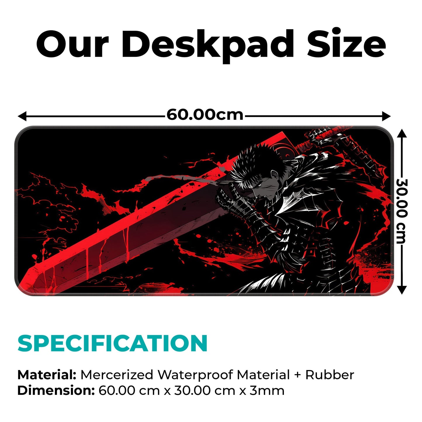 Berserk - Guts - XL Mousepad