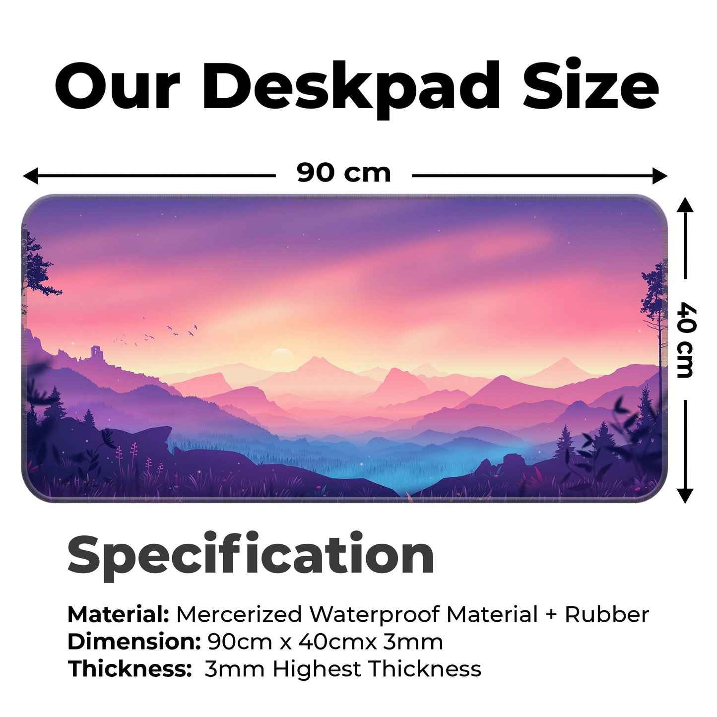 Mountains Subtle - XXL Mousepad