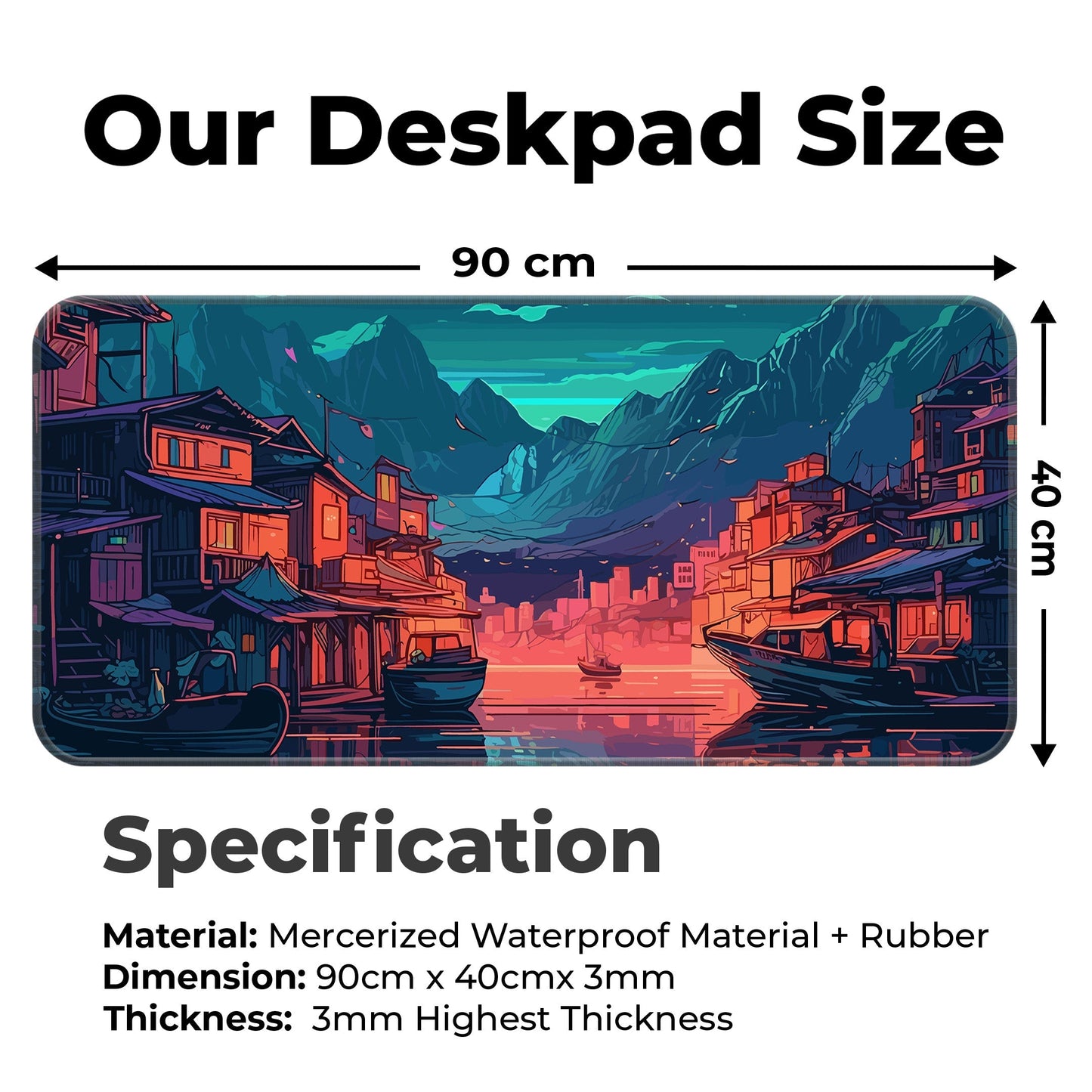 River Night City - XXL Mousepad