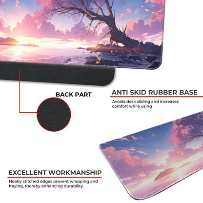 Sakura Sunset Abstract - XXL Mousepad