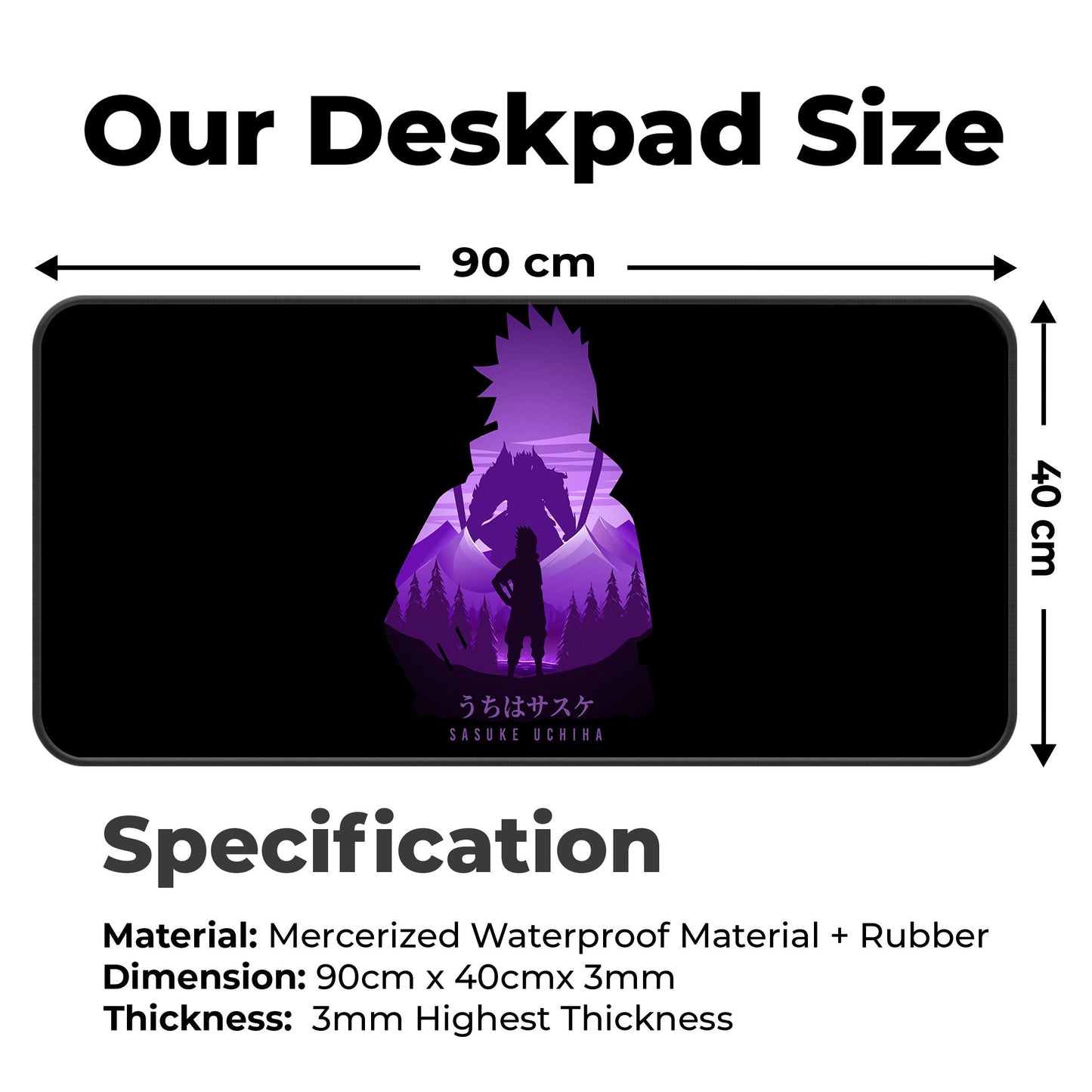 Uchiha Sasuke - XXL Mousepad