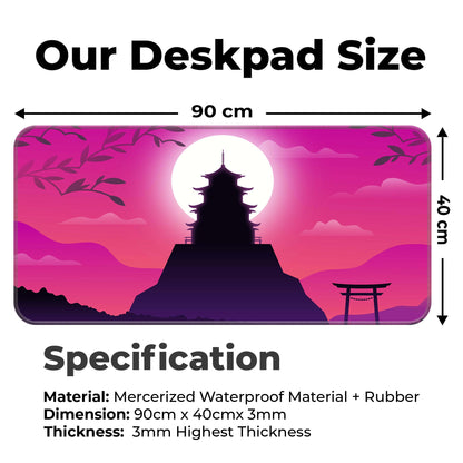 Pink Japanese Temple - XXL Mousepad