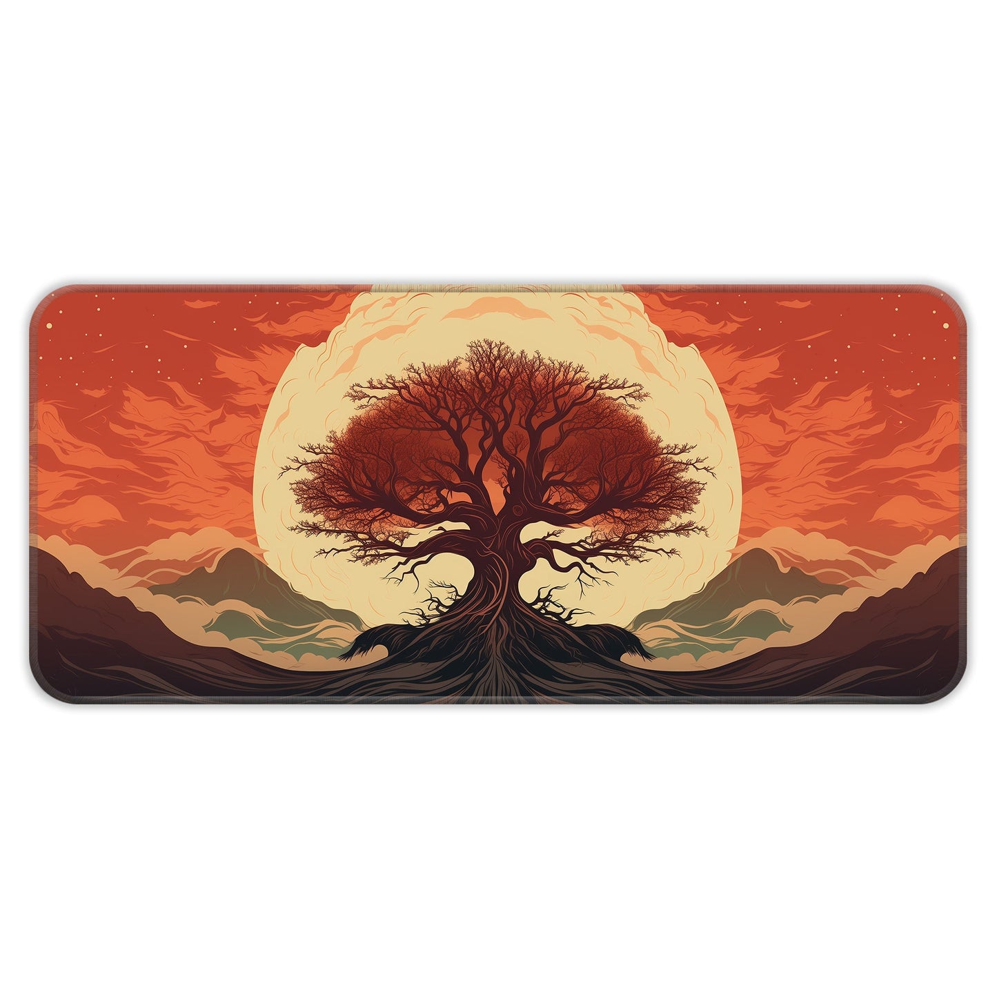 Red Tree Abstract - XL Mousepad