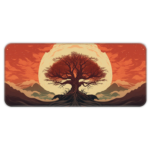 Red Tree Abstract - XL Mousepad
