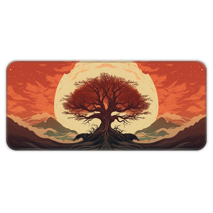 Red Tree Abstract - E-XL Mousepad