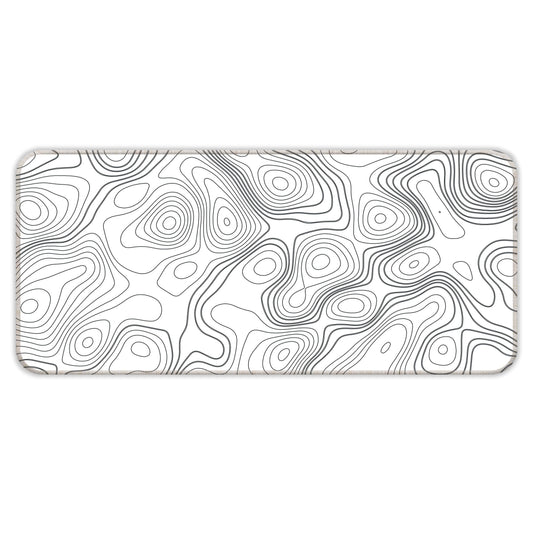 White Topography - E-XL Mousepad